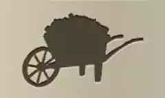 園芸用手押し車のシルエット
