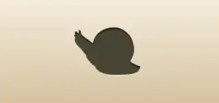 カタツムリのシルエット