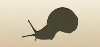 カタツムリのシルエット