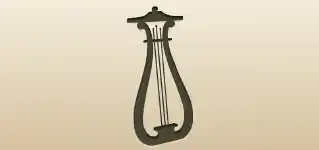 竪琴のシルエット