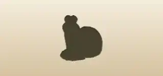 カタツムリのシルエット