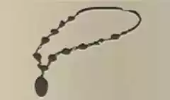 ネックレスのシルエット