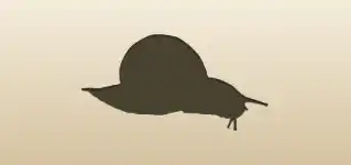 カタツムリのシルエット