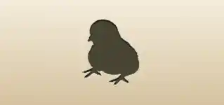 ひよこのシルエット