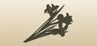 アヤメのシルエット