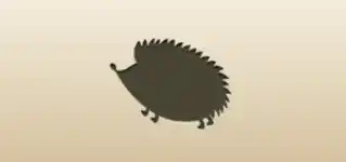 ハリネズミのシルエット