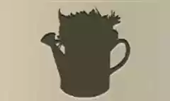 じょうろのシルエット