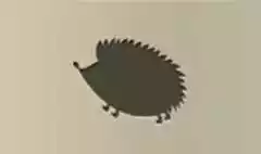 ハリネズミのシルエット