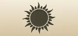太陽のシルエット