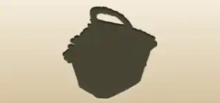 ピクニックバスケットのシルエット