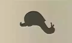 カタツムリのシルエット