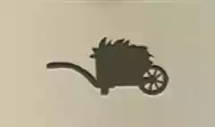園芸用手押し車のシルエット