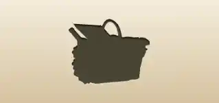 ピクニックバスケットのシルエット