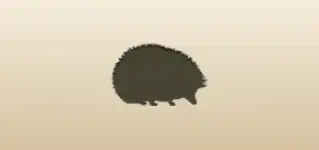 ハリネズミのシルエット