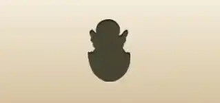 ひよこのシルエット