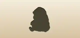 ハリネズミのシルエット