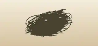 鳥の巣のシルエット
