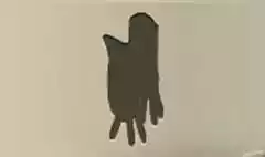 手袋のシルエット