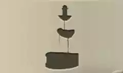 噴水のシルエット