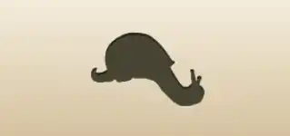 カタツムリのシルエット