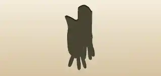手袋のシルエット