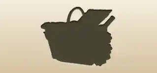 ピクニックバスケットのシルエット