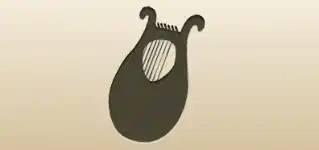 竪琴のシルエット