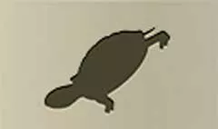 カメのシルエット