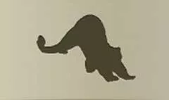 ユキヒョウのシルエット