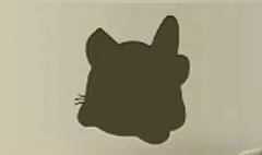 虎のぬいぐるみのシルエット