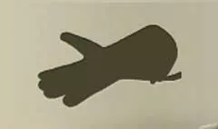 鷹匠の手袋のシルエット