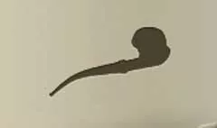 喫煙パイプのシルエット