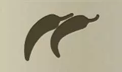 唐辛子のシルエット