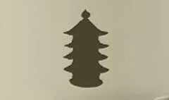 仏塔のシルエット
