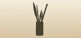 Calligraphy Brushes silhouette