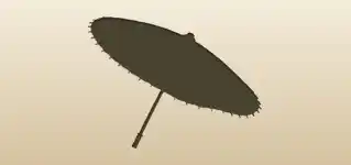 Oil-Paper Umbrella silhouette