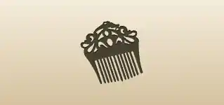 Decorative Comb silhouette