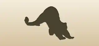 Snow Leopard silhouette
