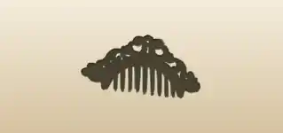 Decorative Comb silhouette