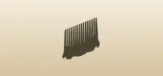 Decorative Comb silhouette