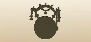Gong silhouette