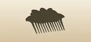 Decorative Comb silhouette