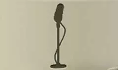 Microphone silhouette