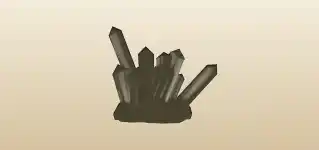 Crystals silhouette
