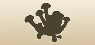 Mushrooms silhouette