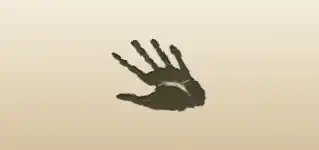 Handprint silhouette