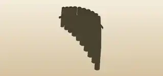 Pan Flute silhouette