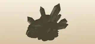 Crystals silhouette