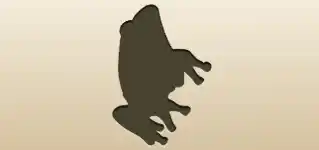 カエルのシルエット