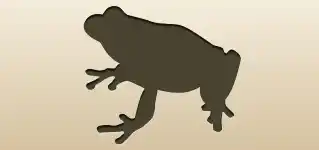 カエルのシルエット